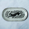 Rabbit serving plate with leaves